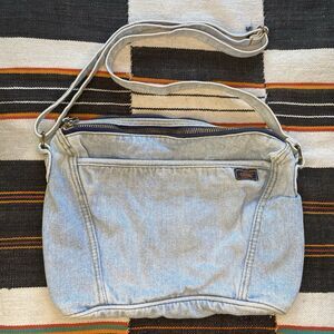 Vintage 90’s Shane Denim Crossbody Shoulder Bag Purse. Boho. Hippie. Festival.